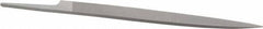 Grobet - 8" Standard Precision Swiss Pattern Knife File - Double Cut, 7/8" Width Diam x 13/64" Thick, With Tang - Makers Industrial Supply