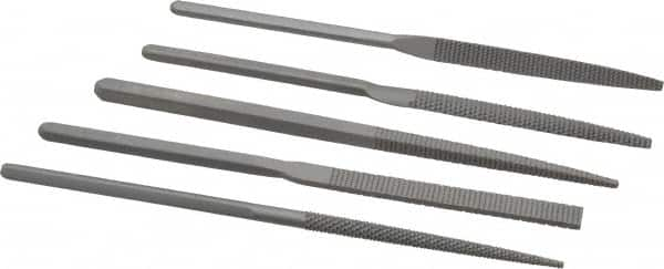 Grobet - 5 Piece Rasp Pattern File Set - 8" Long, Set Includes Half Round, Hand, Round, Square, Three Square - Makers Industrial Supply