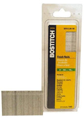 Stanley Bostitch - 16 Gauge 2" Long Finishing Nails for Power Nailers - Steel, Galvanized Finish, Straight Stick Collation, Chisel Point - Makers Industrial Supply