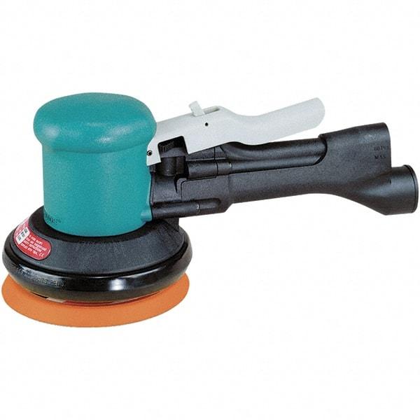 Dynabrade - 12,000 OPM, 23 CFM Air Consumption, Palm Air Orbital Sander - Round Pad, 1/4 NPT Inlet - Makers Industrial Supply