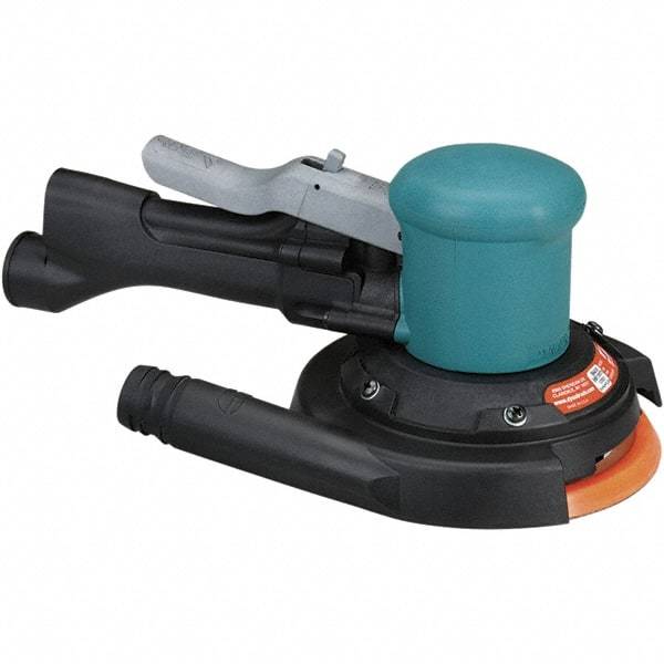 Dynabrade - 12,000 OPM, 23 CFM Air Consumption, Palm Air Orbital Sander - Round Pad, 1/4 NPT Inlet - Makers Industrial Supply