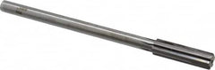 Made in USA - 0.58" Carbide-Tipped 6 Flute Chucking Reamer - Straight Flute, 7/16" Straight Shank, 2" Flute Length, 8" OAL - Makers Industrial Supply