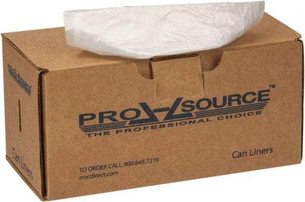 PRO-SOURCE - 90 Gal Capacity, 1.8 mil Thick, Heavy-Duty Trash Bags - Linear Low-Density Polyethylene (LLDPE), Flat Pack Dispenser, 38" Wide x 63" High, Clear - Makers Industrial Supply