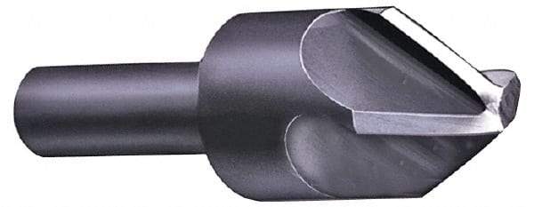 Hertel - 3" Head Diam, 3/4" Shank Diam, 4 Flute 120° High Speed Steel Countersink - 5" OAL, Straight Shank - Makers Industrial Supply