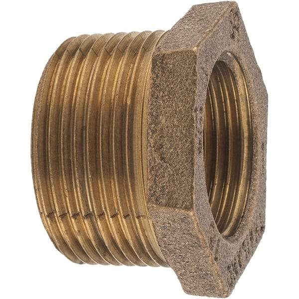 Merit Brass - Class 125, 1-1/4 x 1" Internal Pipe, Brass Hex Bushing - MBSPT x FBSPT - Makers Industrial Supply