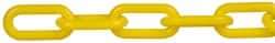 PRO-SAFE - 100' Long x 1-1/2" Wide Plastic Chain - Yellow - Makers Industrial Supply