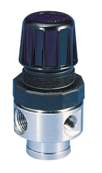 Parker - 1/2 NPT Port, 80 CFM, Stainless Steel Standard Regulator - 0 to 250 psi Range, 300 Max psi Supply Pressure, 1/4" Gauge Port Thread, 2.43" Wide x 4.97" High - Makers Industrial Supply