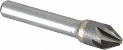 Made in USA - 1/2" Head Diam, 3/8" Shank Diam, 6 Flute 60° Solid Carbide Countersink - Makers Industrial Supply