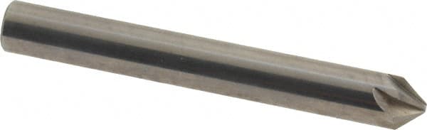 Made in USA - 1/4" Head Diam, 1/4" Shank Diam, 6 Flute 82° Solid Carbide Countersink - Makers Industrial Supply