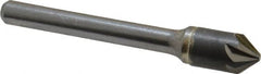 Made in USA - 3/8" Head Diam, 1/4" Shank Diam, 6 Flute 82° Solid Carbide Countersink - Makers Industrial Supply