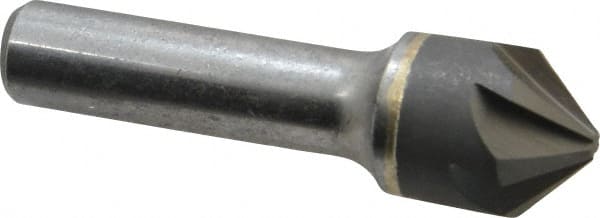 Made in USA - 3/4" Head Diam, 1/2" Shank Diam, 6 Flute 90° Solid Carbide Countersink - Makers Industrial Supply