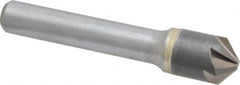 Made in USA - 1/2" Head Diam, 3/8" Shank Diam, 6 Flute 100° Solid Carbide Countersink - Makers Industrial Supply