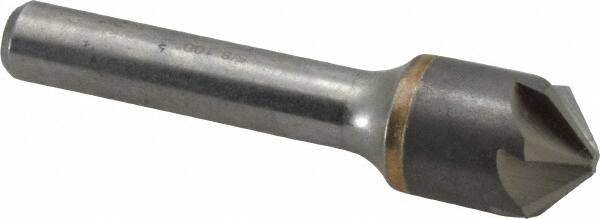 Made in USA - 5/8" Head Diam, 3/8" Shank Diam, 6 Flute 100° Solid Carbide Countersink - Makers Industrial Supply