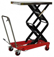 Vestil - 800 Lb Capacity Hydraulic Scissor Elevating Cart - 15-1/2" to 51-7/8" Lift Height, 35-1/2" Platform Length x 20" Platform Width - Makers Industrial Supply