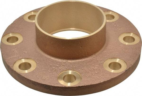 NIBCO - 4" Pipe, 9" OD, Cast Copper Companion Pipe Flange - 150 psi, C End Connection, 7-1/2" Across Bolt Hole Centers - Makers Industrial Supply