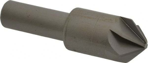 Made in USA - 3/4" Head Diam, 1/2" Shank Diam, 6 Flute 90° High Speed Steel Countersink - Makers Industrial Supply