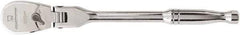 GearWrench - 1/4" Drive Pear Head Ratchet - Full Polish Chrome Finish, 6" OAL, 60 Gear Teeth, Full Polished Handle, Flex Head - Makers Industrial Supply