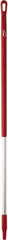 Vikan - 51 x 1-1/4" Aluminum Squeegee Handle - European Threaded Connection, Red - Makers Industrial Supply