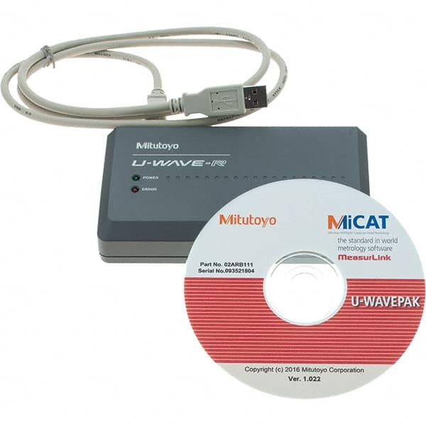 Mitutoyo - SPC U-Wave Receiver - Use with U-Wave Wireless System for SPC Data Transfer & Calipers - Makers Industrial Supply