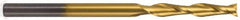 Hertel - 7/16", 3" LOC, 7/16" Shank Diam, 6" OAL, 2 Flute, Solid Carbide Square End Mill - Single End, TiN Finish, 30° Helix, Centercutting, Right Hand Cut - Makers Industrial Supply