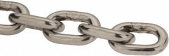 Value Collection - 9/32" Welded Stainless Steel Chain - 2,000 Lb Capacity, Grade 30, Cut to Length, Stainless Steel, Bright Finish - Makers Industrial Supply