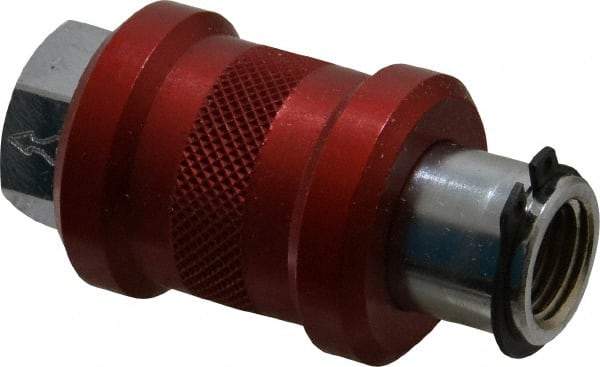 Legris - 1/4" Pipe, FNPT x FNPT, Nickel Plated Brass Standard Slide Valve - 230 Max psi, Anodized Aluminum Sleeve - Makers Industrial Supply