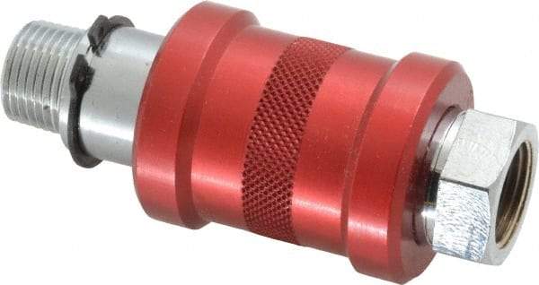 Legris - 3/8" Pipe, MNPT x FNPT, Nickel Plated Brass Standard Slide Valve - 230 Max psi, Anodized Aluminum Sleeve - Makers Industrial Supply