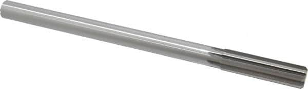 Made in USA - 0.627" High Speed Steel 8 Flute Chucking Reamer - Straight Flute, 0.5615" Straight Shank, 2-1/4" Flute Length, 9" OAL - Makers Industrial Supply