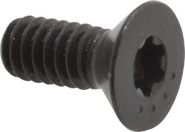 Camcar - 1/4-20 UNC Torx Plus Drive, 82° Flat Screw - Alloy Steel, Black Oxide Finish, Fully Threaded, 5/8" OAL - Makers Industrial Supply