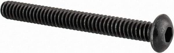 Value Collection - #10-24 UNC Hex Socket Drive, Button Screw - Alloy Steel, Black Oxide Finish, Fully Threaded, 1-3/4" Length Under Head - Makers Industrial Supply