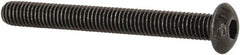 Value Collection - #10-32 UNF Hex Socket Drive, Button Screw - Alloy Steel, Black Oxide Finish, Fully Threaded, 1-3/4" Length Under Head - Makers Industrial Supply