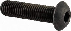 Value Collection - 5/16-24 UNF Hex Socket Drive, Button Screw - Alloy Steel, Black Oxide Finish, Fully Threaded, 1-1/4" Length Under Head - Makers Industrial Supply