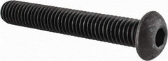 Value Collection - 3/8-16 UNC Hex Socket Drive, Button Screw - Alloy Steel, Black Oxide Finish, Fully Threaded, 2-1/2" Length Under Head - Makers Industrial Supply