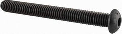 Value Collection - 3/8-16 UNC Hex Socket Drive, Button Screw - Alloy Steel, Black Oxide Finish, Fully Threaded, 3-1/2" Length Under Head - Makers Industrial Supply