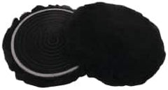 3M - 5-1/4" Diam Lambswool Bonnet Pad - 25/32" Pile, Hook & Loop Attachment - Makers Industrial Supply