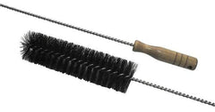 Schaefer Brush - 2-1/8" Diam, 7" Bristle Length, Boiler & Furnace Fiber Brush - Standard Wood Handle, 48" OAL - Makers Industrial Supply