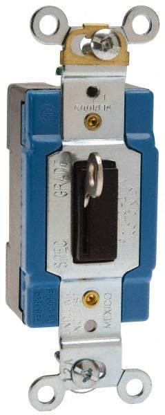 Cooper Wiring Devices - 1 Pole, 120 to 277 VAC, 15 Amp, Industrial Grade, Toggle, Wall and Dimmer Light Switch - 1.31 Inch Wide x 3.28 Inch High - Makers Industrial Supply