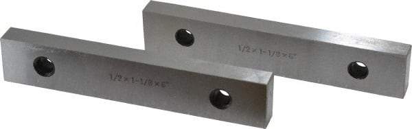 SPI - 6" Long x 1-1/8" High x 1/2" Thick, Steel Parallel - 0.0003" & 0.002" Parallelism, Sold as Matched Pair - Makers Industrial Supply