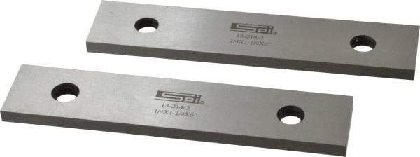 SPI - 6" Long x 1-1/4" High x 1/4" Thick, Steel Parallel - 0.0003" & 0.002" Parallelism, Sold as Matched Pair - Makers Industrial Supply