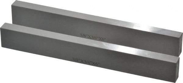 SPI - 6" Long x 3/4" High x 3/8" Thick, Steel Parallel - 0.0003" & 0.002" Parallelism, Sold as Matched Pair - Makers Industrial Supply