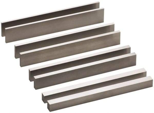 SPI - 8 Piece, 6 Inch Long Steel Parallel Set - 1/2 to 1 Inch High, 1/8 to 3/8 Inch Thick, 52-58 RC Hardness, Sold as 4 Pair - Makers Industrial Supply