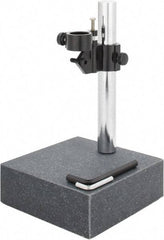 SPI - Granite, Rectangular Base, Comparator Gage Stand - 8" High, 6" Base Length x 6" Base Width x 2" Base Height, Includes Holder - Makers Industrial Supply