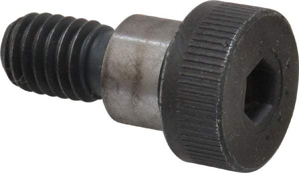 Made in USA - 1/2" Shoulder Diam x 3/8" Shoulder Length, 3/8-16 UNC, Hex Socket Shoulder Screw - 8 Alloy Steel, 0.729 to 3/4" Head Diam - Makers Industrial Supply