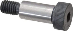 Made in USA - 1/2" Shoulder Diam x 1" Shoulder Length, 3/8-16 UNC, Hex Socket Shoulder Screw - 8 Alloy Steel, 0.729 to 3/4" Head Diam - Makers Industrial Supply