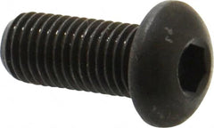 Made in USA - 5/16-24 UNF Hex Socket Drive, Button Screw - Alloy Steel, Black Oxide Finish, Fully Threaded, 3/4" Length Under Head - Makers Industrial Supply