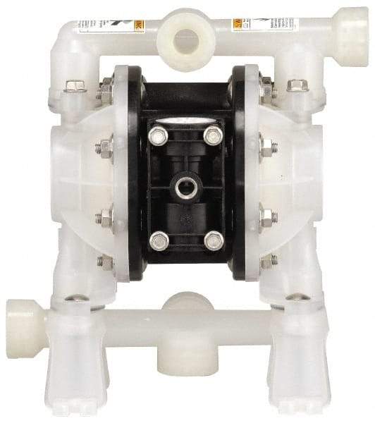 ARO/Ingersoll-Rand - 1/2" NPT, Nonmetallic, Air Operated Diaphragm Pump - PTFE Diaphragm, Kynar Housing - Makers Industrial Supply