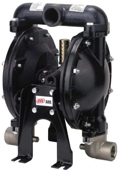 ARO/Ingersoll-Rand - 1" NPT, Metallic, Air Operated Diaphragm Pump - Nitrile Diaphragm, Aluminum Housing - Makers Industrial Supply