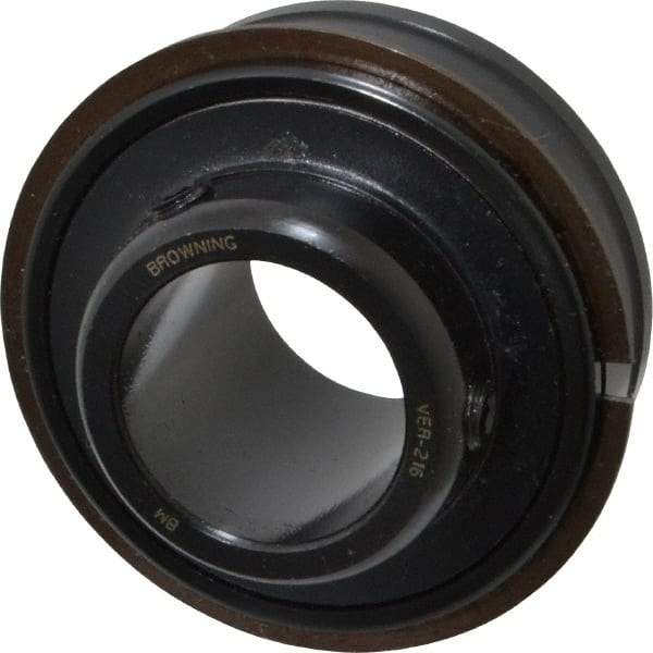 Browning - 1" ID x 2.0472" OD, 2,801 Lb Dynamic Capacity, ER Style Insert Bearing - 52100 Steel Insert, 3/4" Race Width, 1,651 Lb Static Capacity - Makers Industrial Supply