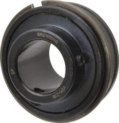 Browning - 1-1/8" ID x 2.4409" OD, 4,381 Lb Dynamic Capacity, ER Style Insert Bearing - 52100 Steel Insert, 7/8" Race Width, 2,567 Lb Static Capacity - Makers Industrial Supply