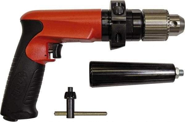 Sioux Tools - 1/2" Keyed Chuck - Pistol Grip Handle, 700 RPM, 14.16 LPS, 30 CFM, 1 hp - Makers Industrial Supply